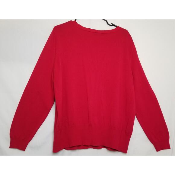 Lane Bryant Women’s Cardigan Red Sweater Button Front Long Sleeve Size Red 18/20 - Picture 3 of 7